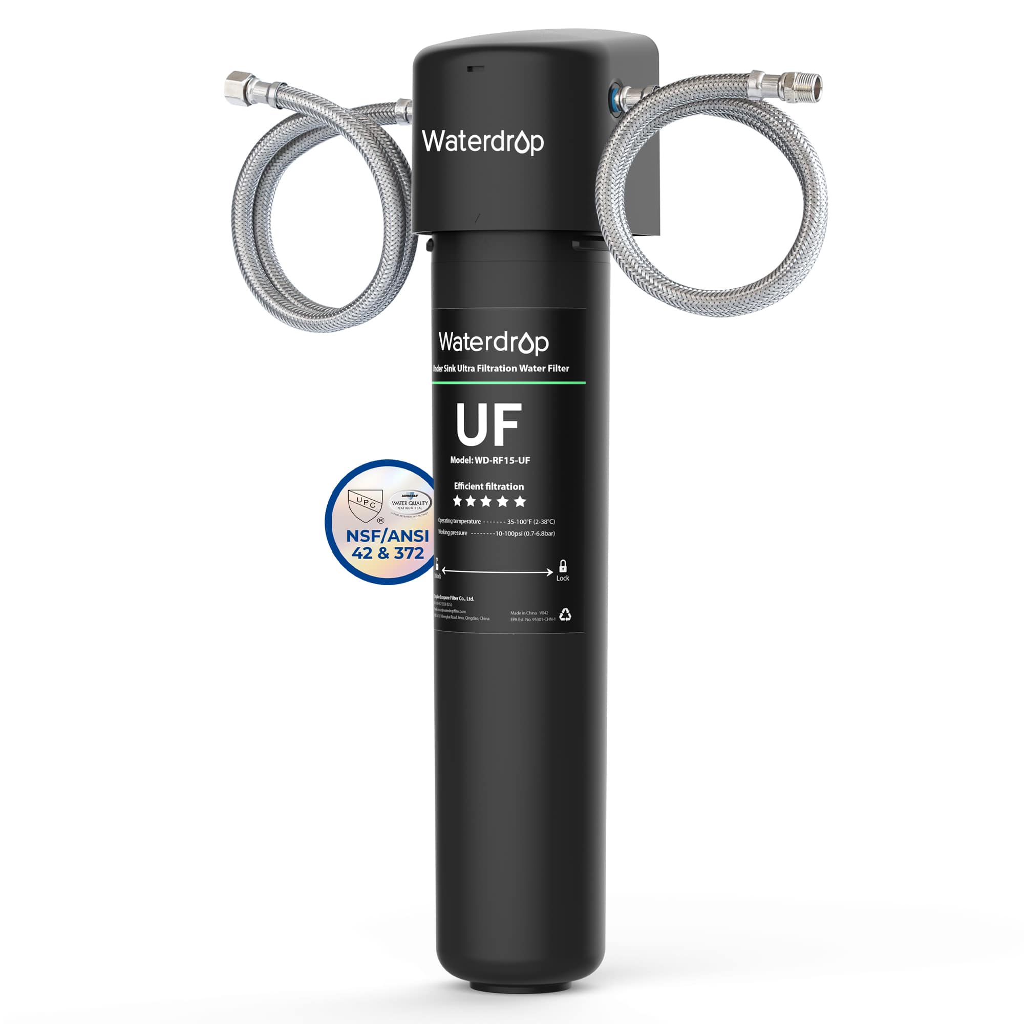 Waterdrop UA-UF Undersink Ultrafiltration Water Filter | Direct Connect Filtration System