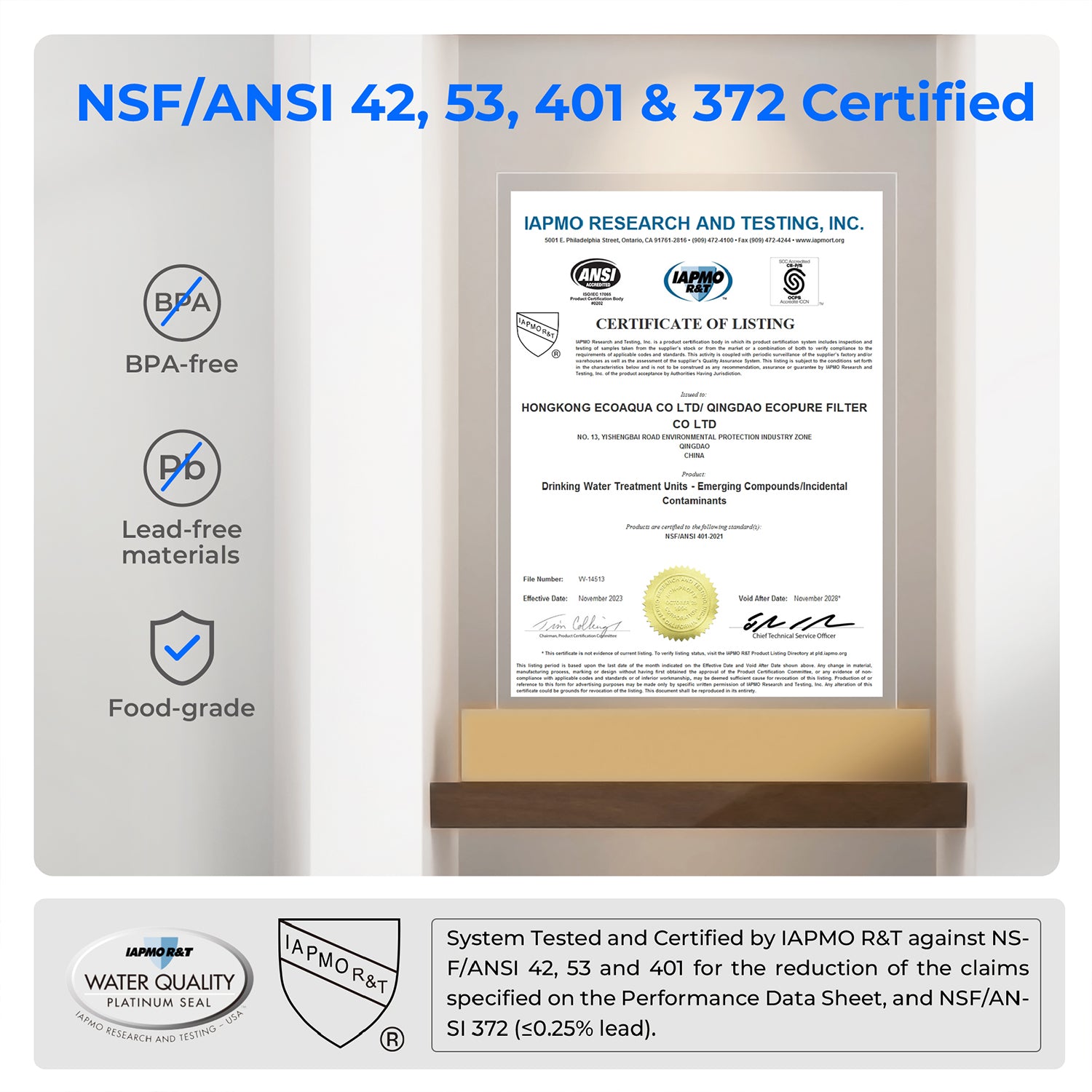 Waterdrop ED02 Countertop Electric Water Filter Pitcher