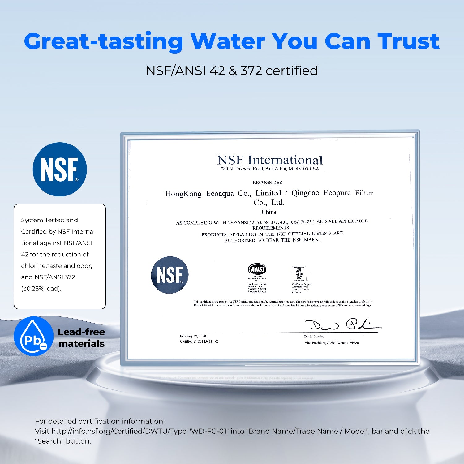 Waterdrop FC-01 Long-Lasting Faucet Water Filter