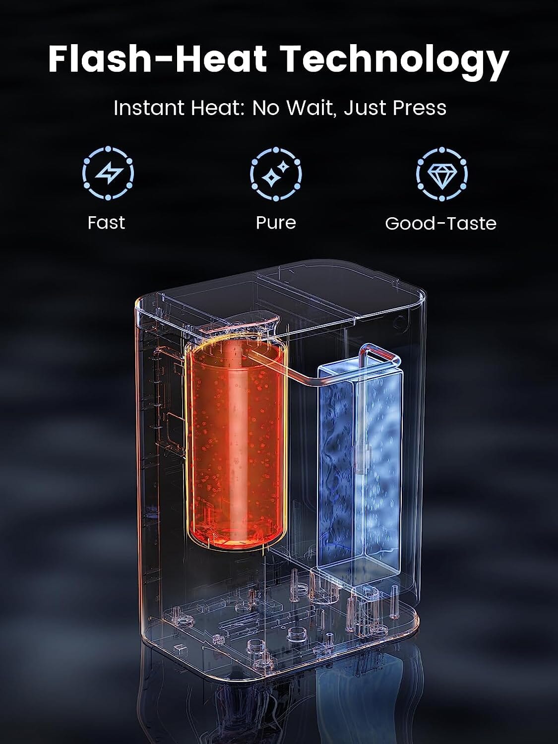 Waterdrop Master Instant Hot Reverse Osmosis Water Dispenser, K19H