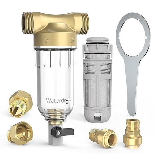 Waterdrop Reusable Whole House Spin Down Sediment Water Filter 50 Micron