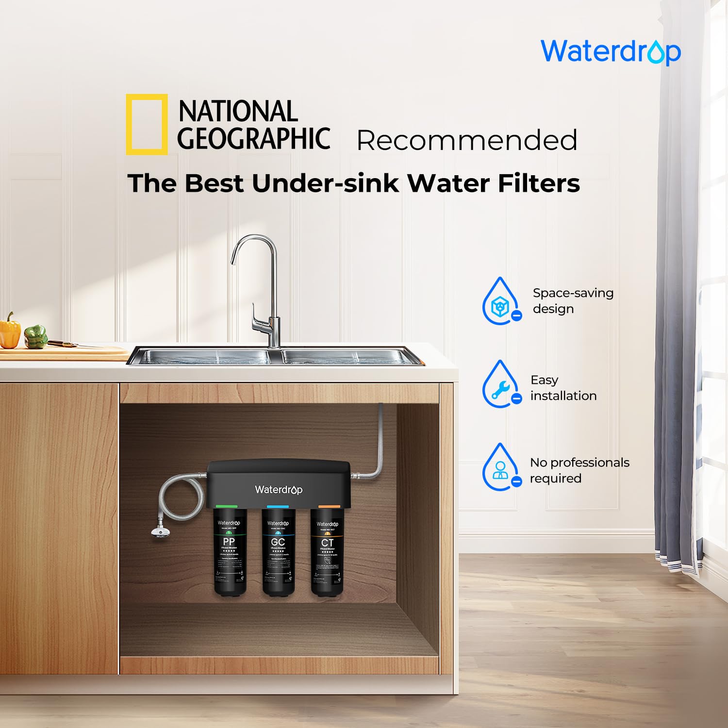 Waterdrop TSA 3-stage Undercounter Direct Connect Filtration System