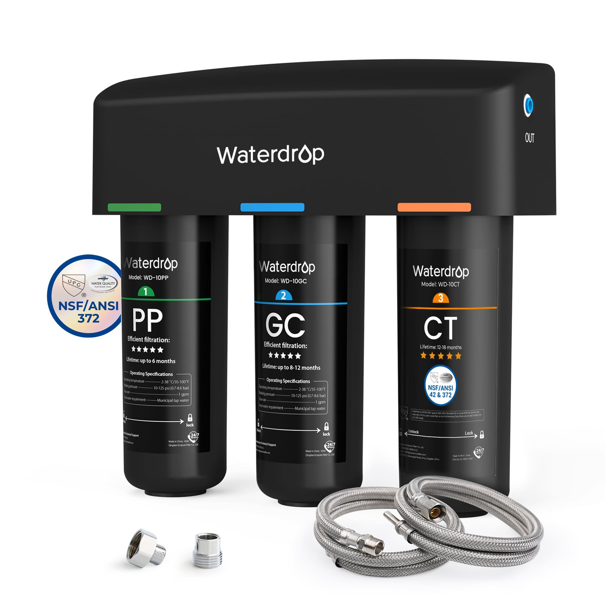 Waterdrop TSA 3-stage Undercounter Direct Connect Filtration System