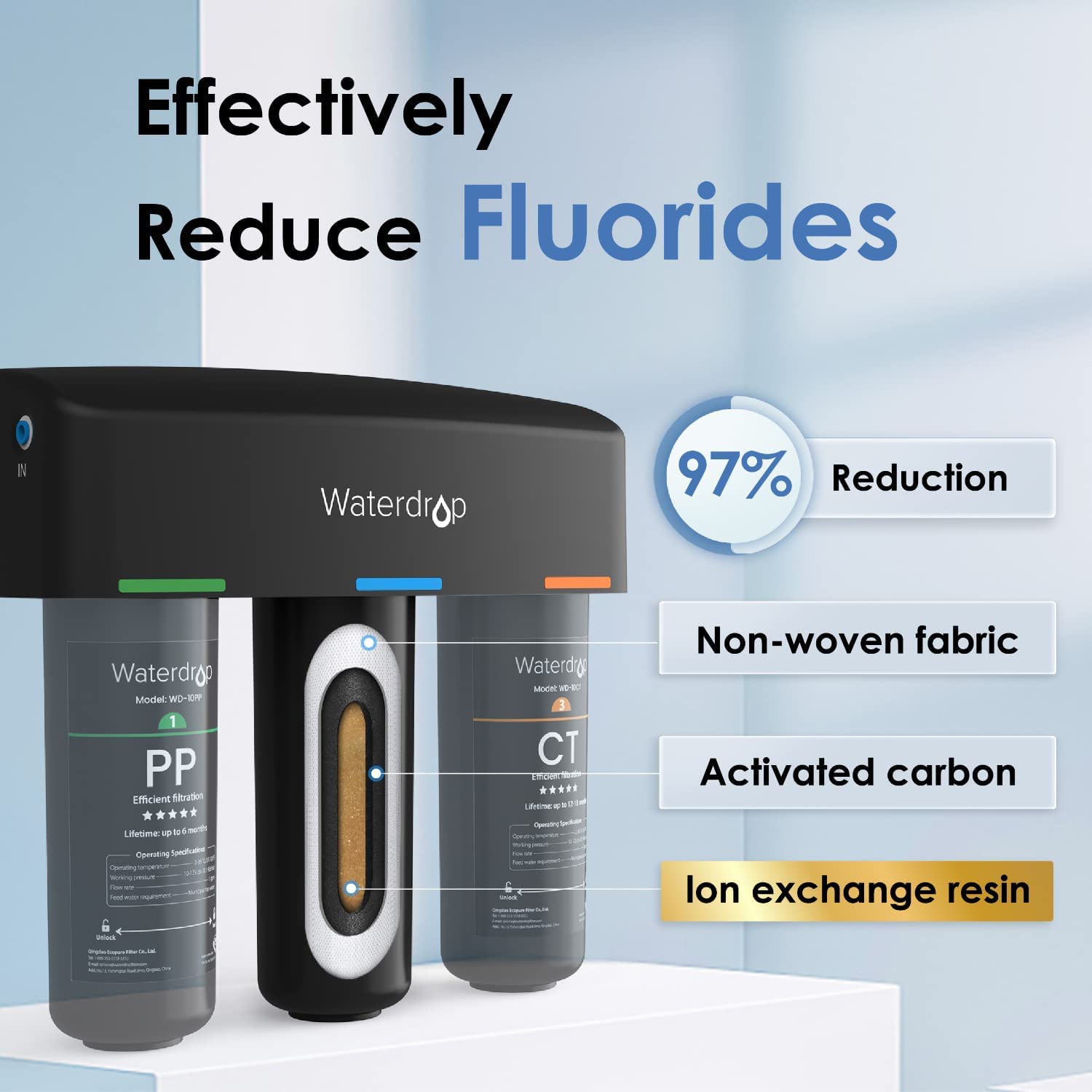 Waterdrop TSB 3-stage Undercounter Direct Connect Filtration System