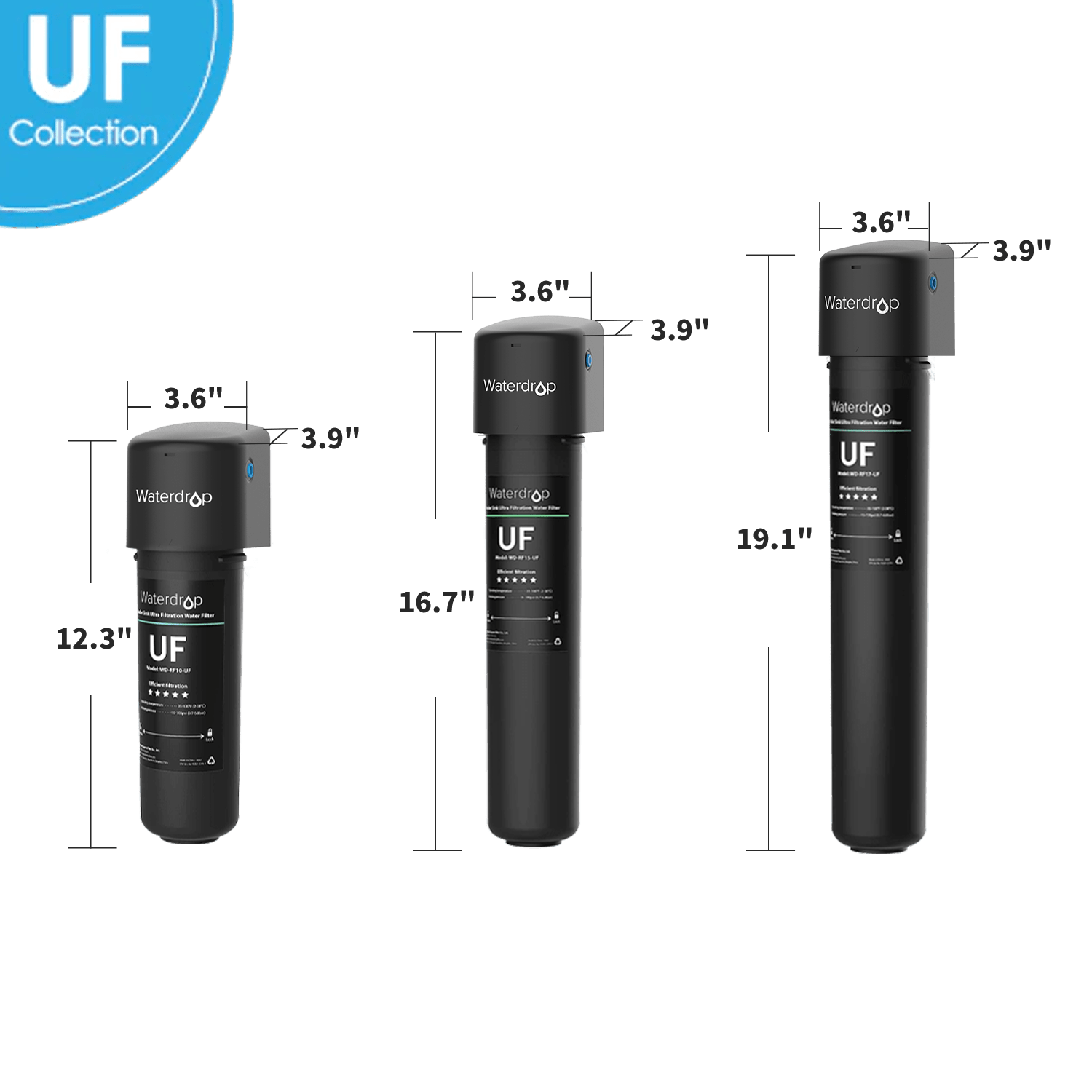Waterdrop UB-UF Undersink Ultrafiltration Water Filter System With Dedicated Faucet