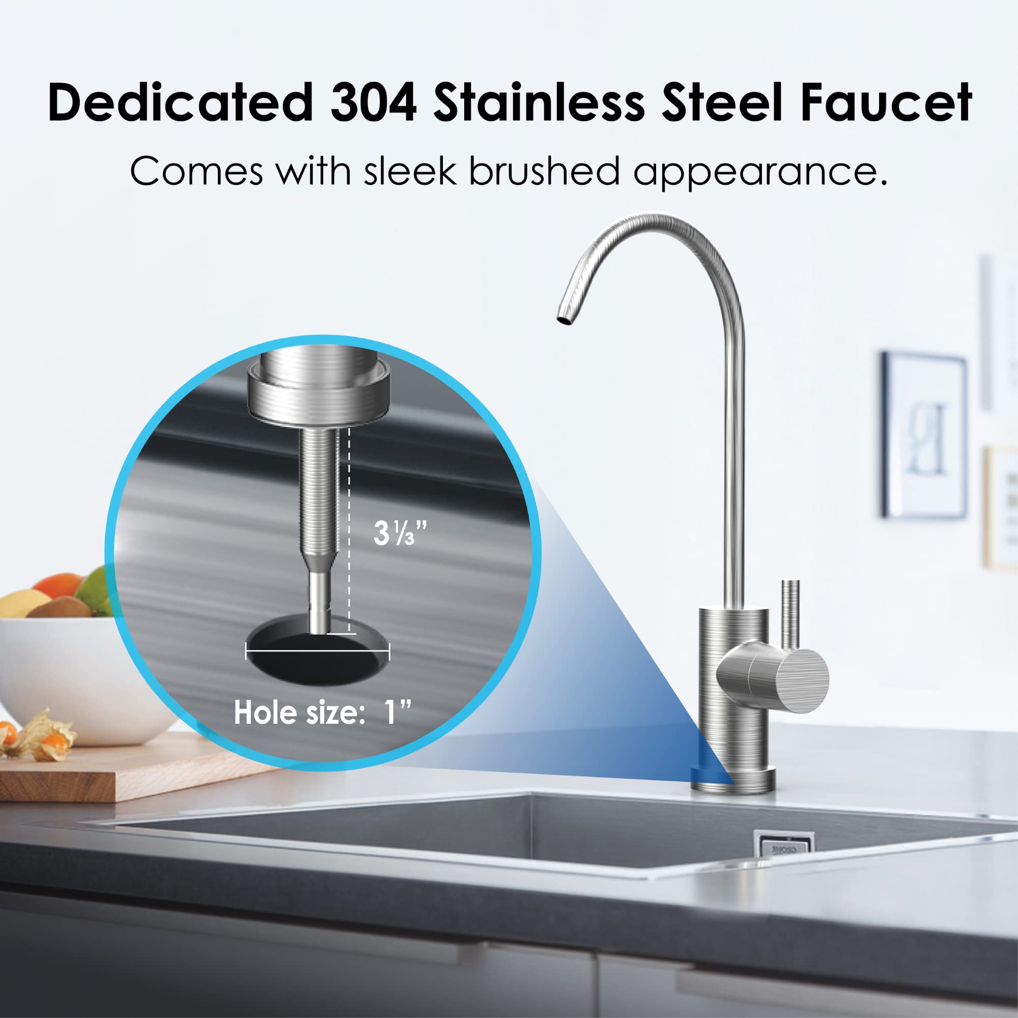 Waterdrop UB-UF Undersink Ultrafiltration Water Filter System With Dedicated Faucet