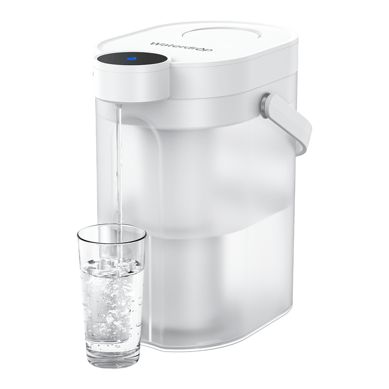 Waterdrop ED25TW Rechargeable Water Filter Dispenser, 5-Stage Countertop System, Reduces TDS, Portable Design
