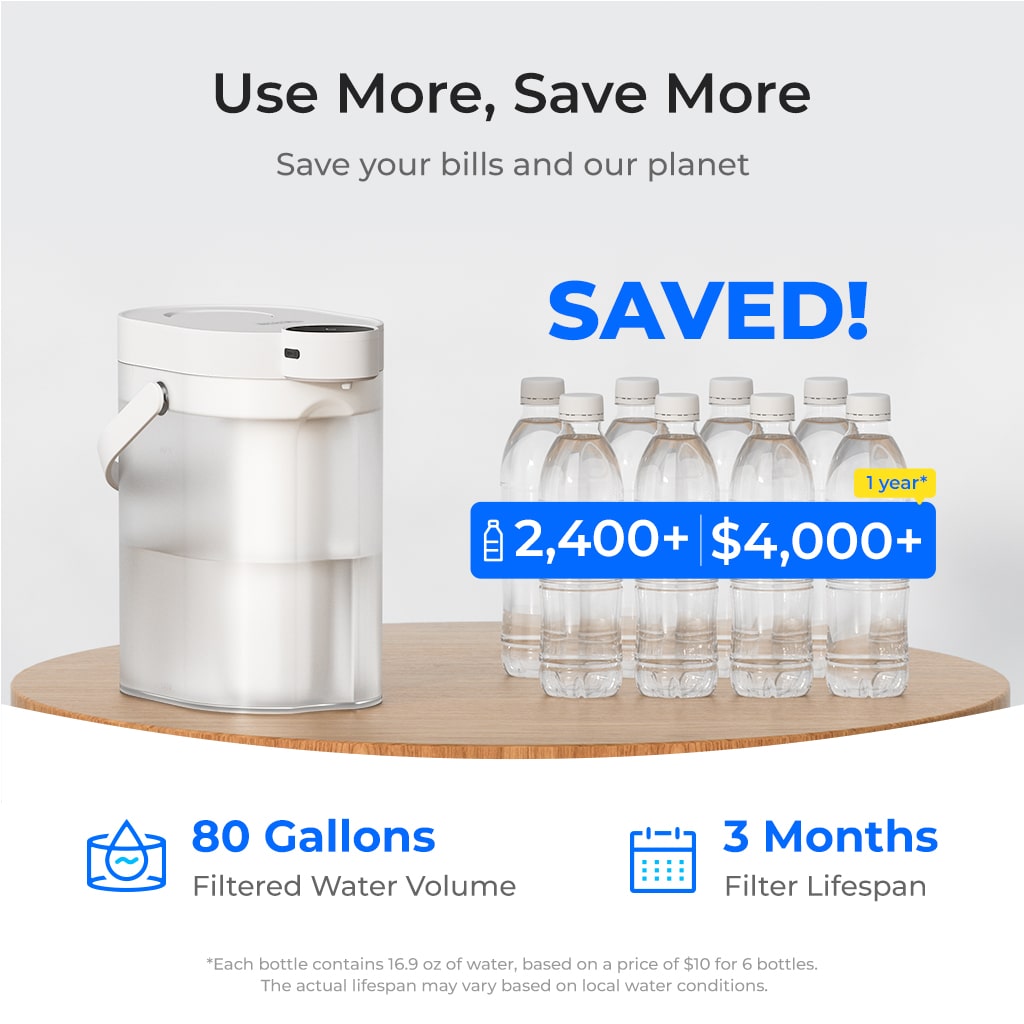 WD-ED11W Water Pitcher Filter 5 Stage Filtration for Pure and Soft Water