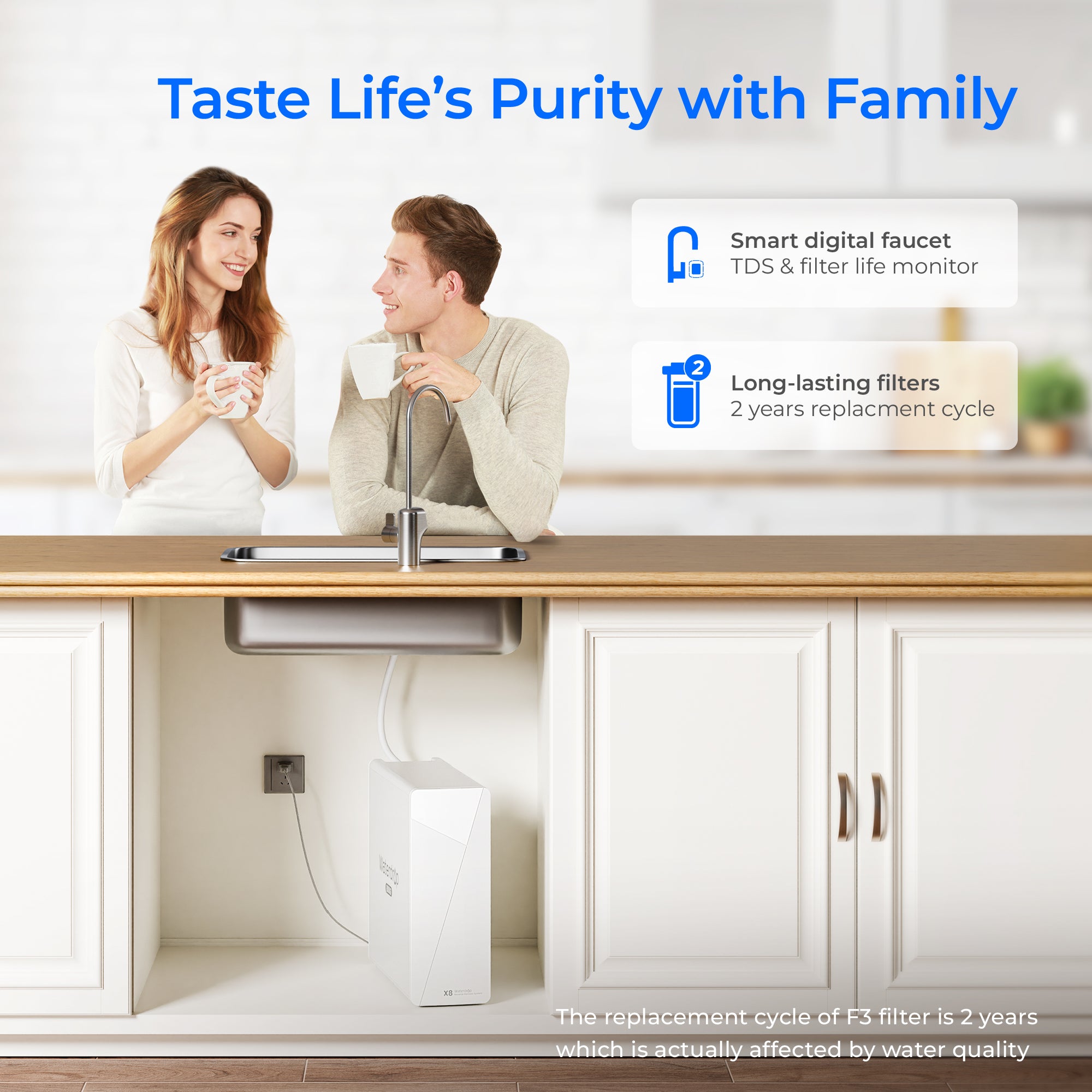 Waterdrop Master X-Serie Untertisch-Umkehrosmose-Filtersystem, X8