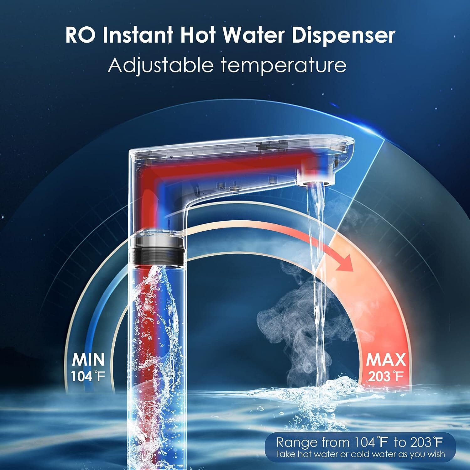 Waterdrop Master K6 Untertisch-Heißwasserspender mit Umkehrosmose
