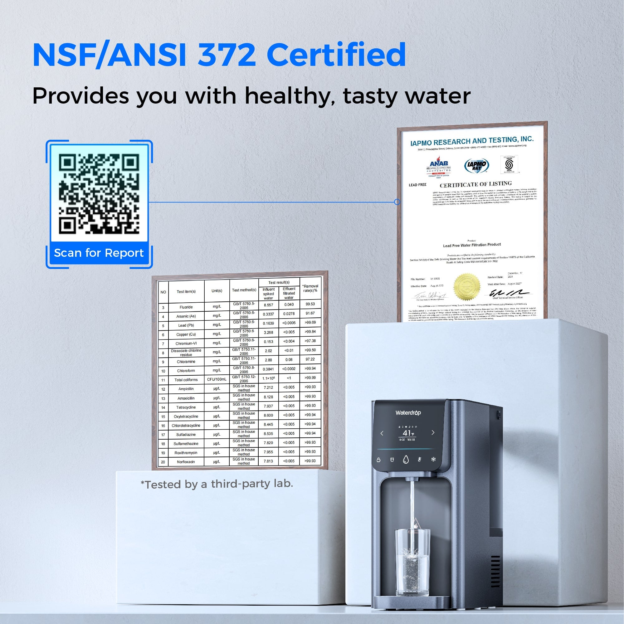 Waterdrop Master Reverse Osmosis Hot & Cold Water Dispenser, A1