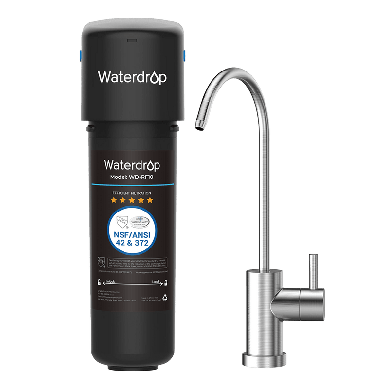 Sistema de filtración de agua bajo fregadero Waterdrop 10UB con grifo dedicado 