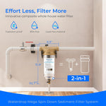 Filtro de agua reutilizable para toda la casa Waterdrop de 5 micrones, BG100 
