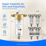 Filtro de agua reutilizable para toda la casa Waterdrop de 5 micrones, BG100 