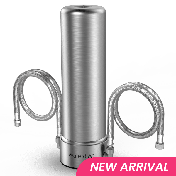 Filtro de agua de acero inoxidable para debajo del fregadero Waterdrop WD-AS13 