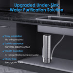 Filtro de agua de acero inoxidable para debajo del fregadero Waterdrop WD-AS13 